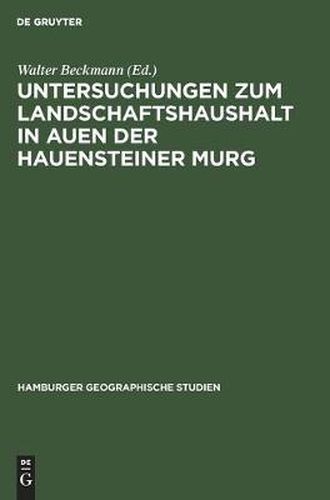 Cover image for Untersuchungen Zum Landschaftshaushalt in Auen Der Hauensteiner Murg