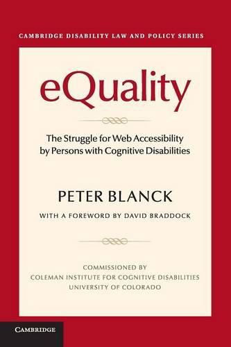 Cover image for eQuality: The Struggle for Web Accessibility by Persons with Cognitive Disabilities