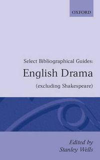 Cover image for English Drama: (Excluding Shakespeare)