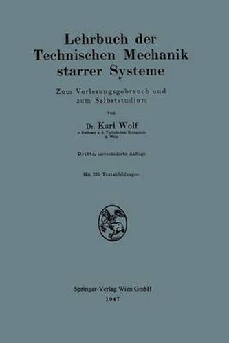 Cover image for Lehrbuch der Technischen Mechanik starrer Systeme: Zum Vorlesungsgebrauch und zum Selbststudium