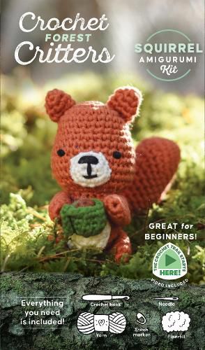 Cover image for Crochet Forest Critters Amigurumi Kit Squirrel