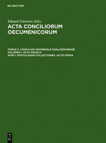 Cover image for Epistularum collectiones. Actio prima