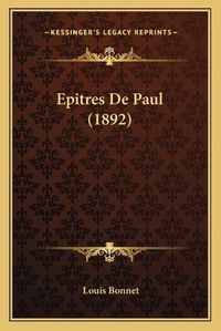 Cover image for Epitres de Paul (1892)