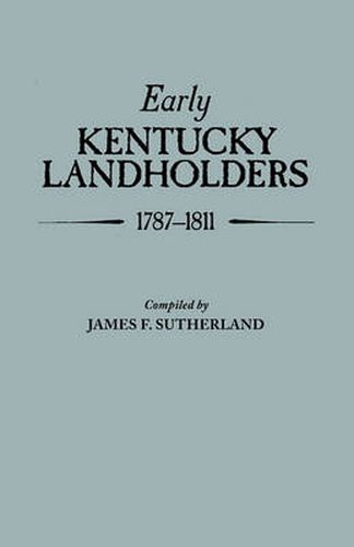 Cover image for Early Kentucky Landholders