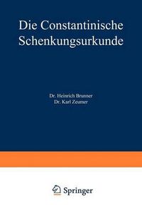 Cover image for Die Constantinische Schenkungsurkunde