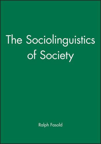 Cover image for The Sociolinguistics of Society