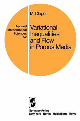 Cover image for Variational Inequalities and Flow in Porous Media