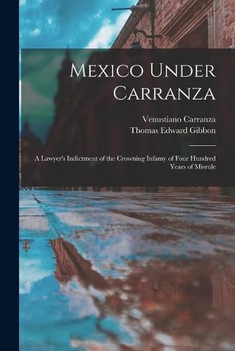 Cover image for Mexico Under Carranza