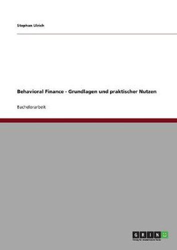 Cover image for Behavioral Finance - Grundlagen und praktischer Nutzen
