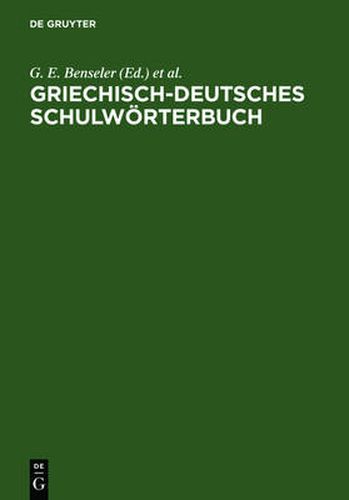 Cover image for Griechisch-Deutsches Schulwoerterbuch