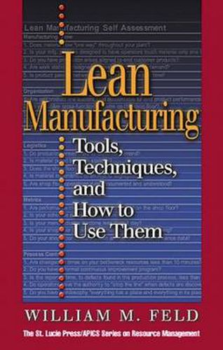 Cover image for Lean Manufacturing: Tools, Techniques, and How to Use Them