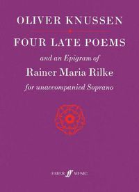 Cover image for Four Late Poems and an Epigram of Rainer Maria Rilke