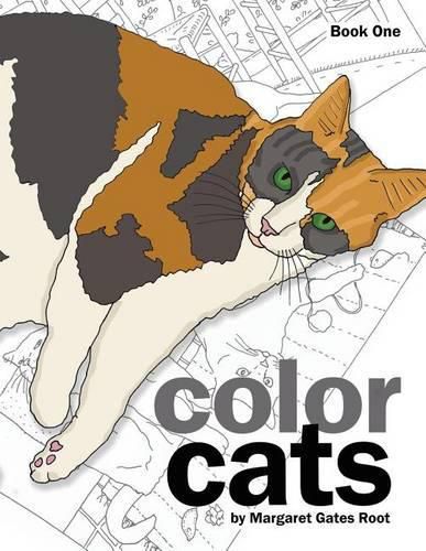 Cover image for Color Cats Book One: Coloring Pages for Adults