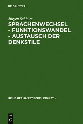 Cover image for Sprachenwechsel - Funktionswandel - Austausch der Denkstile