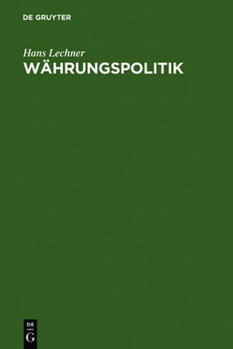 Cover image for Wahrungspolitik