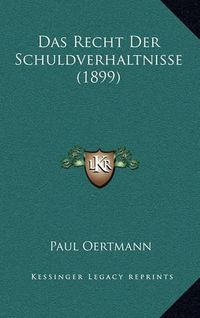 Cover image for Das Recht Der Schuldverhaltnisse (1899)