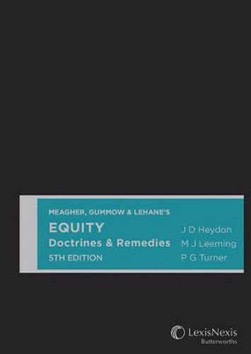 Cover image for Meagher, Gummow & Lehane's Equity: Doctrines & Remedies