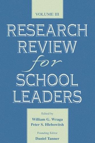 Cover image for Research Review for School Leaders: Volume Iii