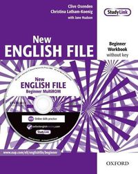 Cover image for New English File: Beginner: Workbook with MultiROM Pack: Six-level general English course for adults