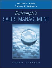 Cover image for Dalrymple's Sales Management: Concepts and Cases