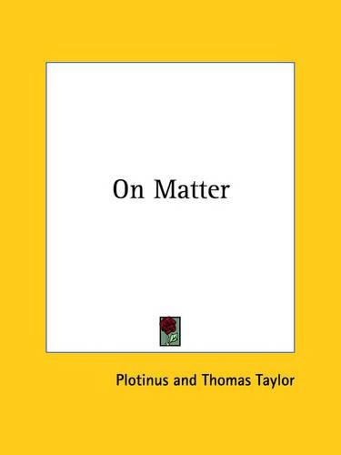 Cover image for On Matter