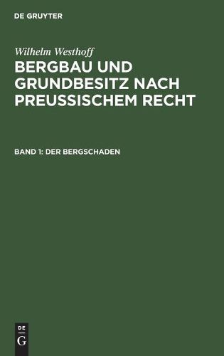 Cover image for Der Bergschaden