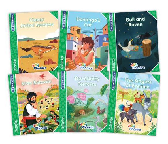 Cover image for Jolly Phonics Folktales Green Readers (Level 3) Complete Set (1-6)