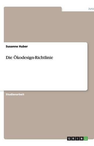 Cover image for Die OEkodesign-Richtlinie