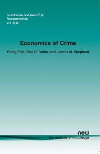 Cover image for Economics of Crime