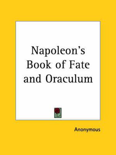 Cover image for Napoleon's Book of Fate