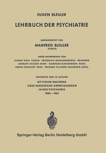 Cover image for Lehrbuch Der Psychiatrie