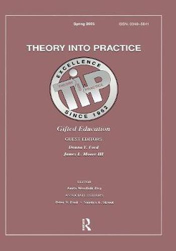 Cover image for Gifted Education: A Special Issue of Theory Into Practice