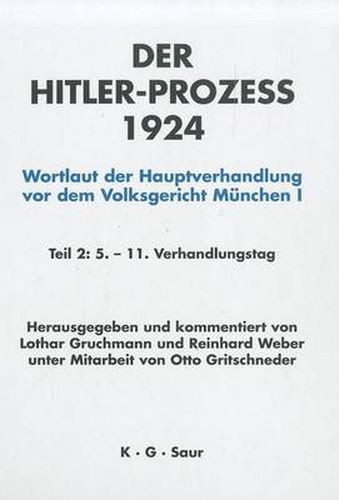 Cover image for Hitler-Prozess 1924 Tl.2