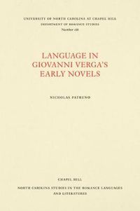 Cover image for Language in Giovanni Verga's Early Novels