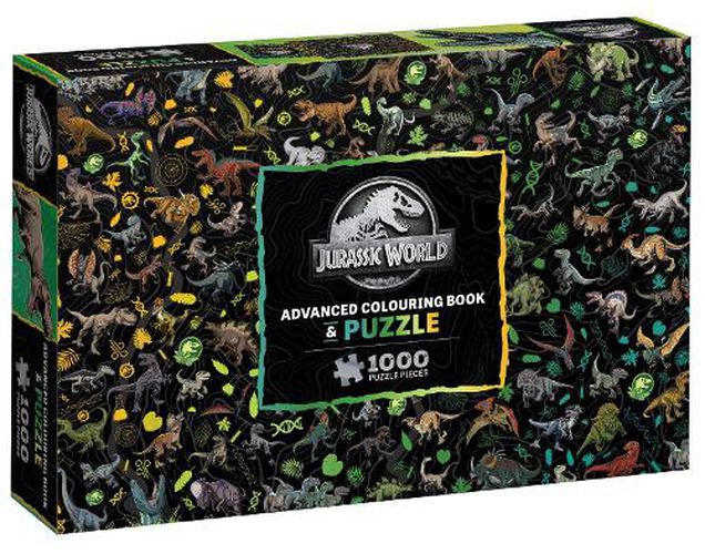Cover image for Jurassic World: Advanced Colouring Book and Puzzle (Universal: 1000 Pieces)