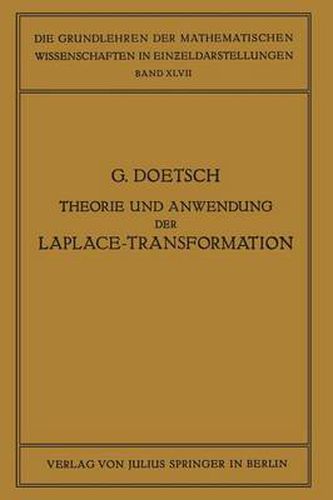 Cover image for Theorie Und Anwendung Der Laplace-Transformation