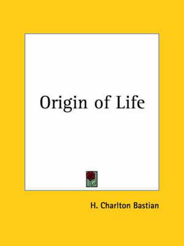 Cover image for Origin of Life (1911)