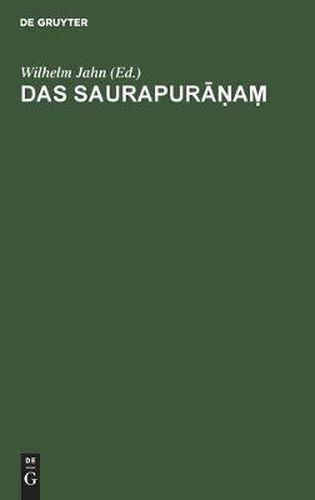 Cover image for Das Saurapur&#257;&#7751;a&#7747;