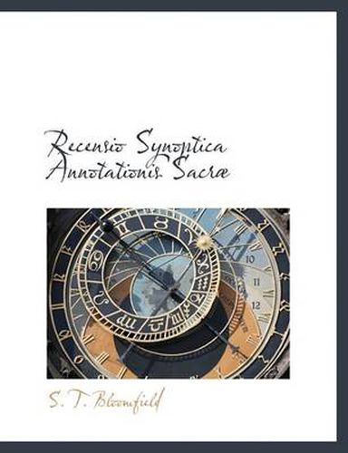 Cover image for Recensio Synoptica Annotationis Sacr