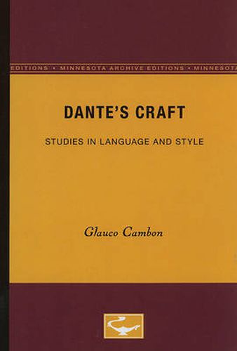 Cover image for Dante's Craft: Studies in Language and Style
