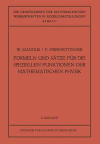 Cover image for Formeln und Satze fur die Speziellen Funktionen der Mathematischen Physik