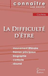 Cover image for Fiche de lecture La Difficulte d'etre de Jean Cocteau (Analyse litteraire de reference et resume complet)