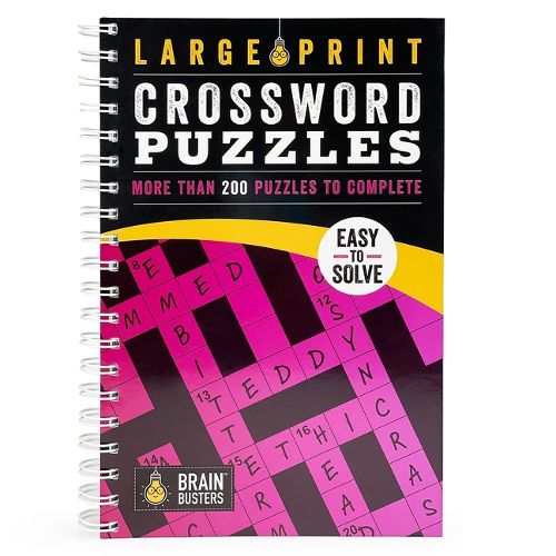 Cover image for Large Print Crossword Puzzles Pink