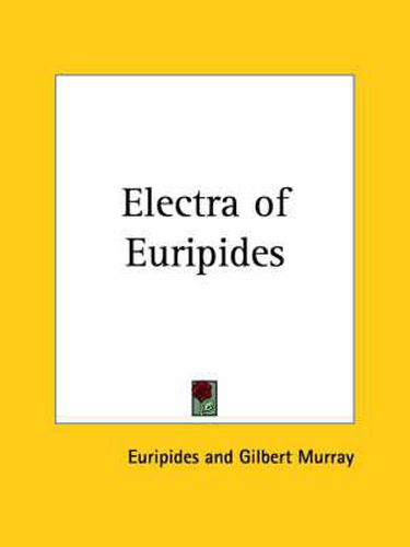 Cover image for Electra of Euripides (1913)