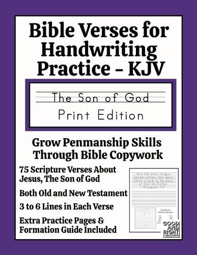 Cover image for Bible Verses for Handwriting Practice - KJV