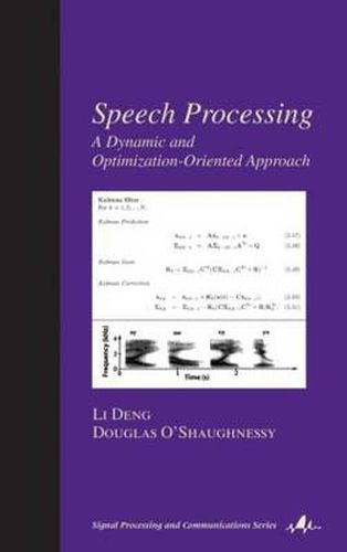 Cover image for Speech Processing: A Dynamic and Optimization-Oriented Approach