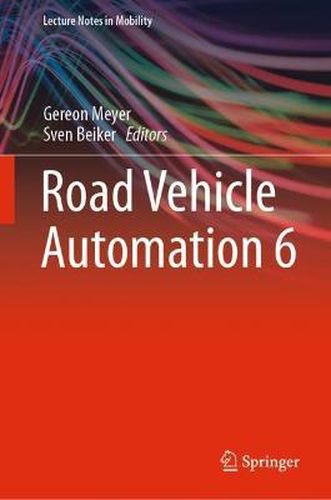 Cover image for Road Vehicle Automation 6