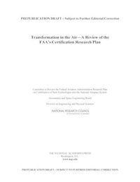 Cover image for Transformation in the Air: A Review of the FAA's Certification Research Plan