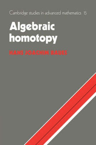 Cover image for Algebraic Homotopy