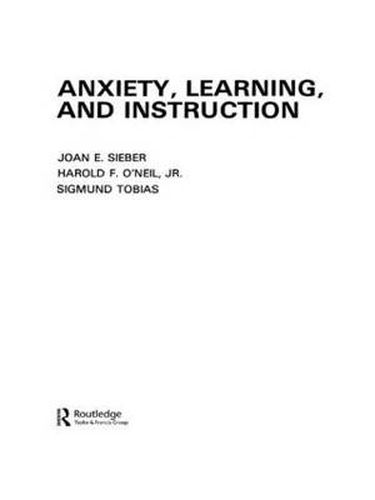 Cover image for Anxiety, Learning, and Instruction